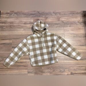 LA grown - Sherpa , half zipped , hoodie, size small